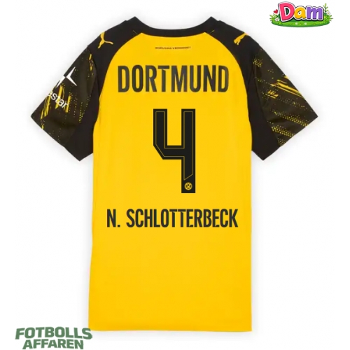Borussia Dortmund Nico Schlotterbeck #4 Hemmatröja Kvinnor 2025-26 Kortärmad